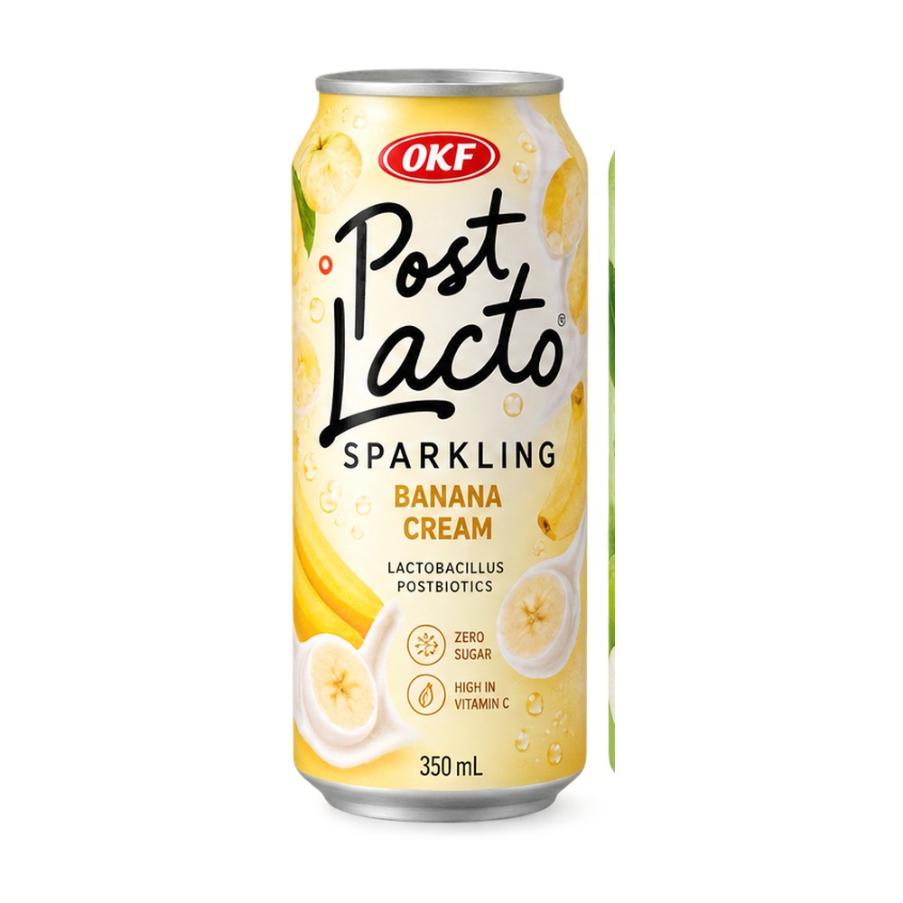 OKF PostLacto Sparkling Zero Sugar Banana Cream 350ml – Boissons internationales – Martigane