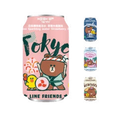 High Up Line Friends City Strawberry Daifuku Sparkling Water 330ml TWN – Martigane