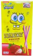 Junyi SpongeBob Strawberry Coated Sticks 48g CHN – Martigane