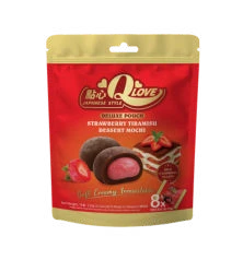 QLove Strawberry Tiramisu Mochi Deluxe Pouch 120g TWN – Martigane