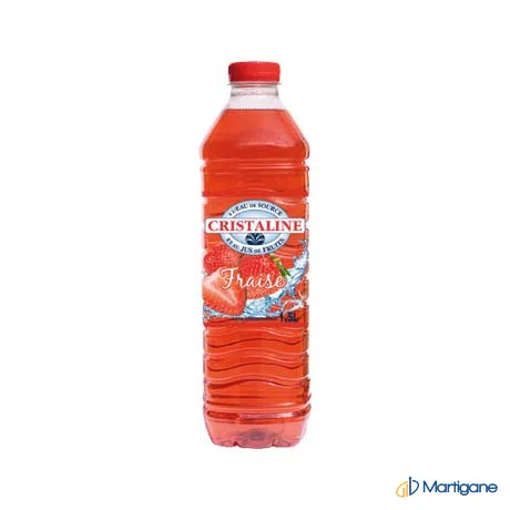 CRISTALINE Eau aromatisée fraise 1,5L – Eaux – Martigane