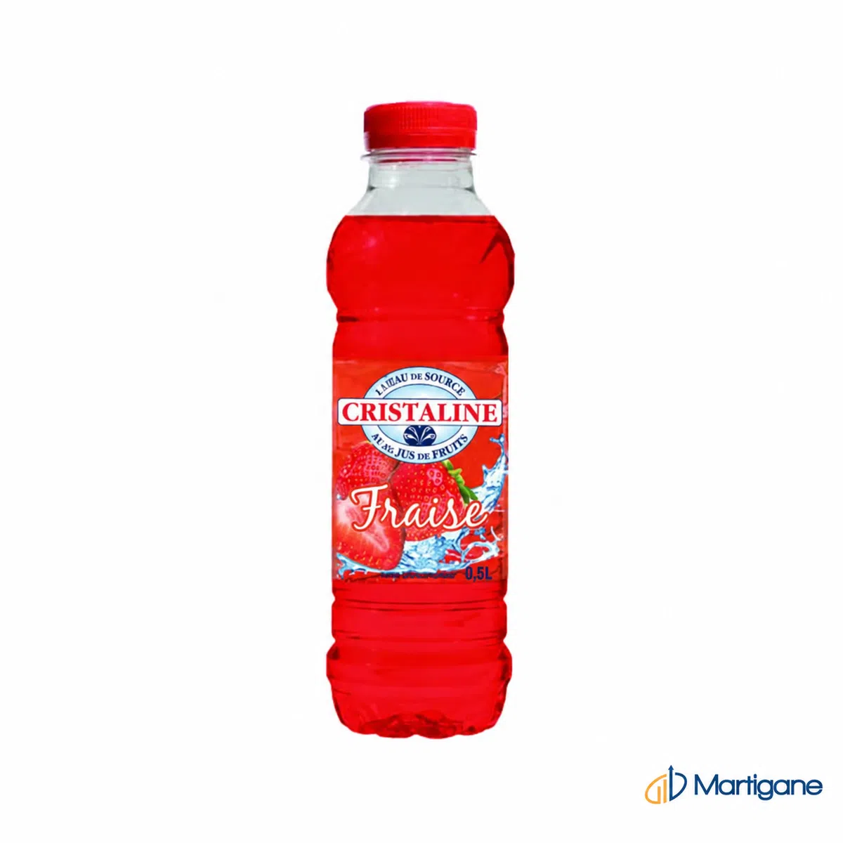 CRISTALINE Eau aromatisée fraise 50cL – Eaux – Martigane