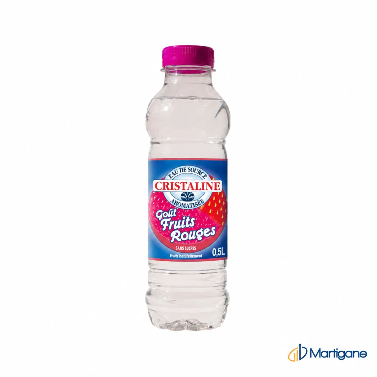 CRISTALINE Eau aromatisée fruits rouges 50cL – Eaux – Martigane