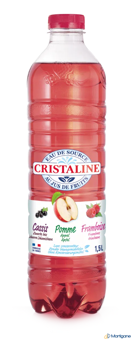 CRISTALINE - Eau jus pomme cassis framboise 1,5L x6 – B2B Produkt bei Martigane