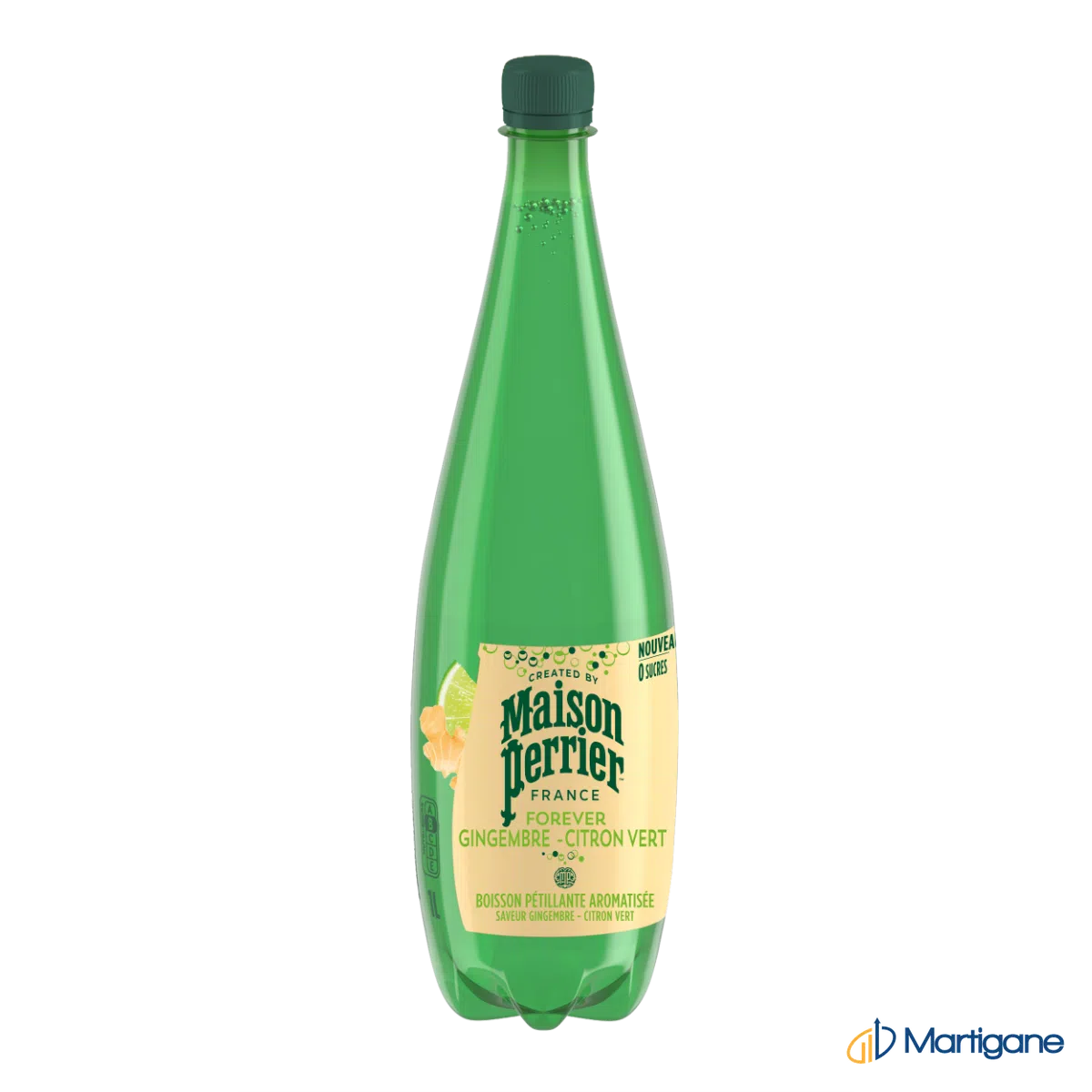 MAISON PERRIER gingembre citron vert - Pet 1L x12 – Water – Martigane