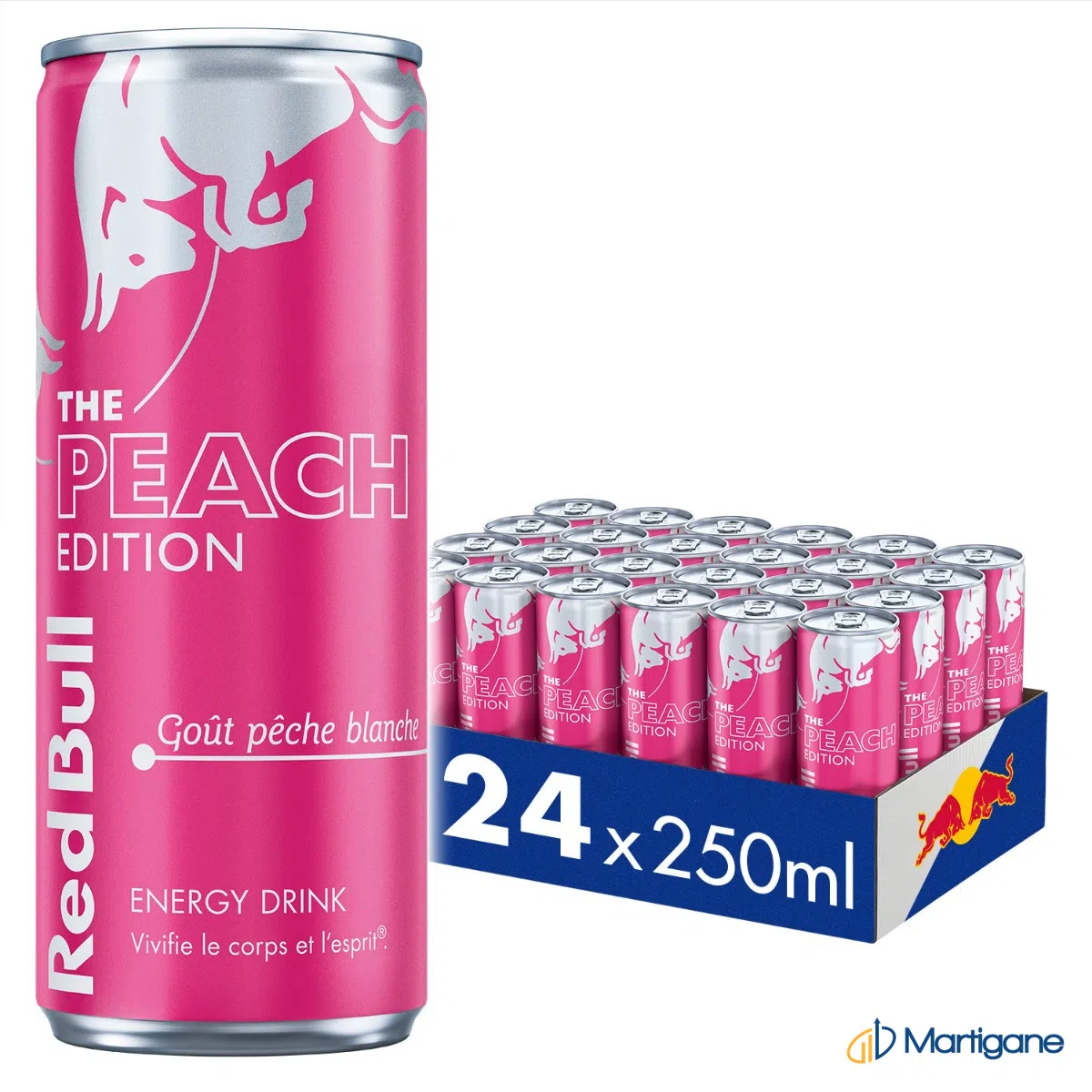 RED BULL Summer edition pêche blanche 25cL – Boissons énergétiques – Martigane