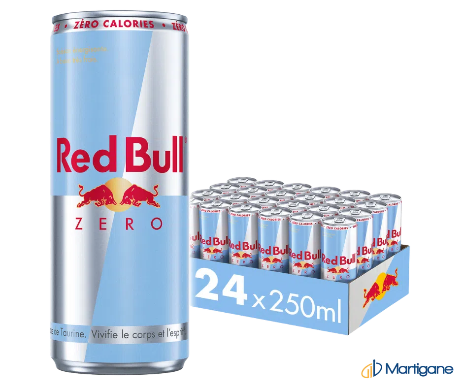 RED BULL - Zero 25cl x 24 – Boissons énergétiques – Martigane