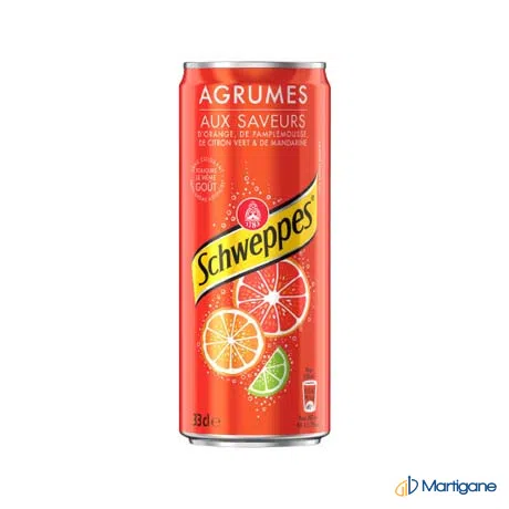 SCHWEPPES Agrumes 33cL – Soft drinks & refreshment beverages – Martigane