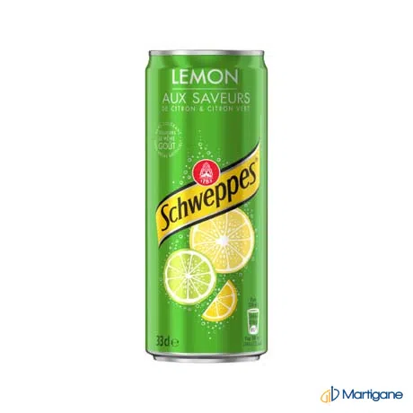 SCHWEPPES Lemon 33cL – Soft drinks & refreshment beverages – Martigane