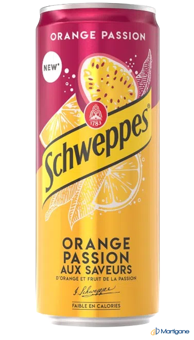 SCHWEPPES Orange Passion 33cL – Soft drinks & refreshment beverages – Martigane
